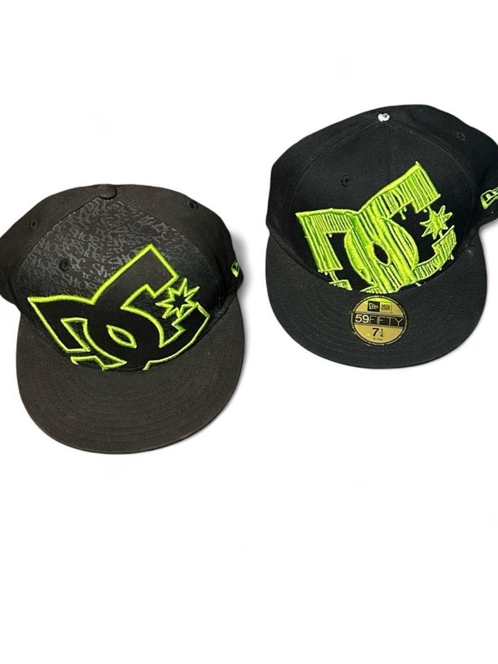 DC Shoes black & green caps with neon green DC logo Men’s Hats